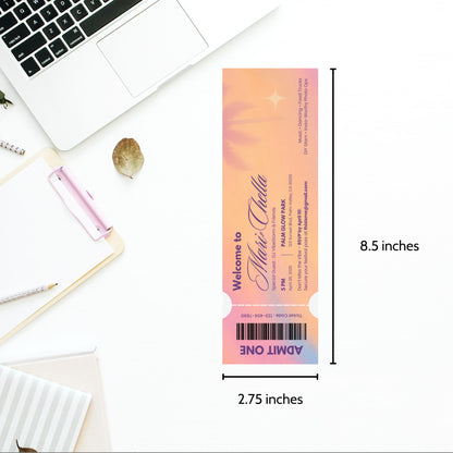 Coachella-Themed Festival Birthday Invitation | Printable Ticket or Wristband Style | Editable Canva Template | Given Crafted Wonders