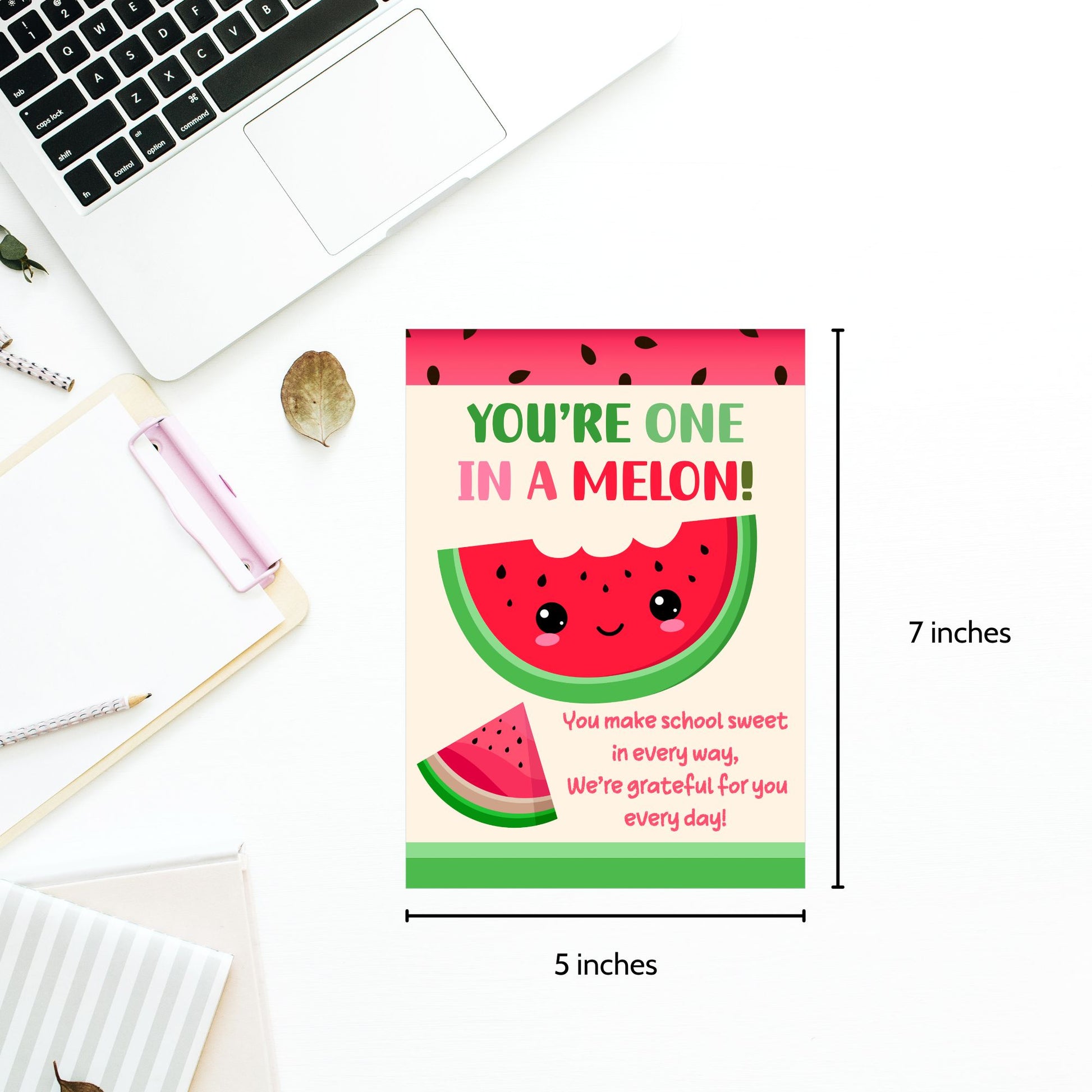 You're One in a Melon you-re-one-in-a-melon-printable-teacher-appreciation-card-5x7-pdf-given-crafted-wonders