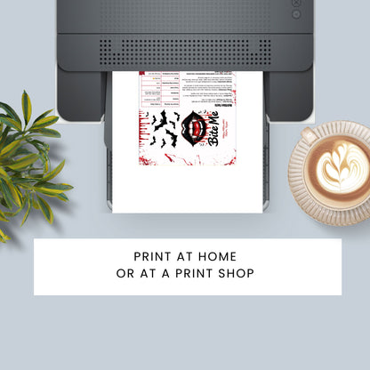 Printer printing a document with a coffee cup and plant on a desk
