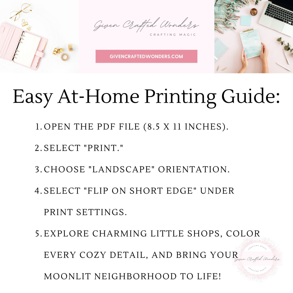 Tiny Shops After Dark Printable Coloring Book | Cozy Storefronts | 20 Pages + PDFs & PNGs