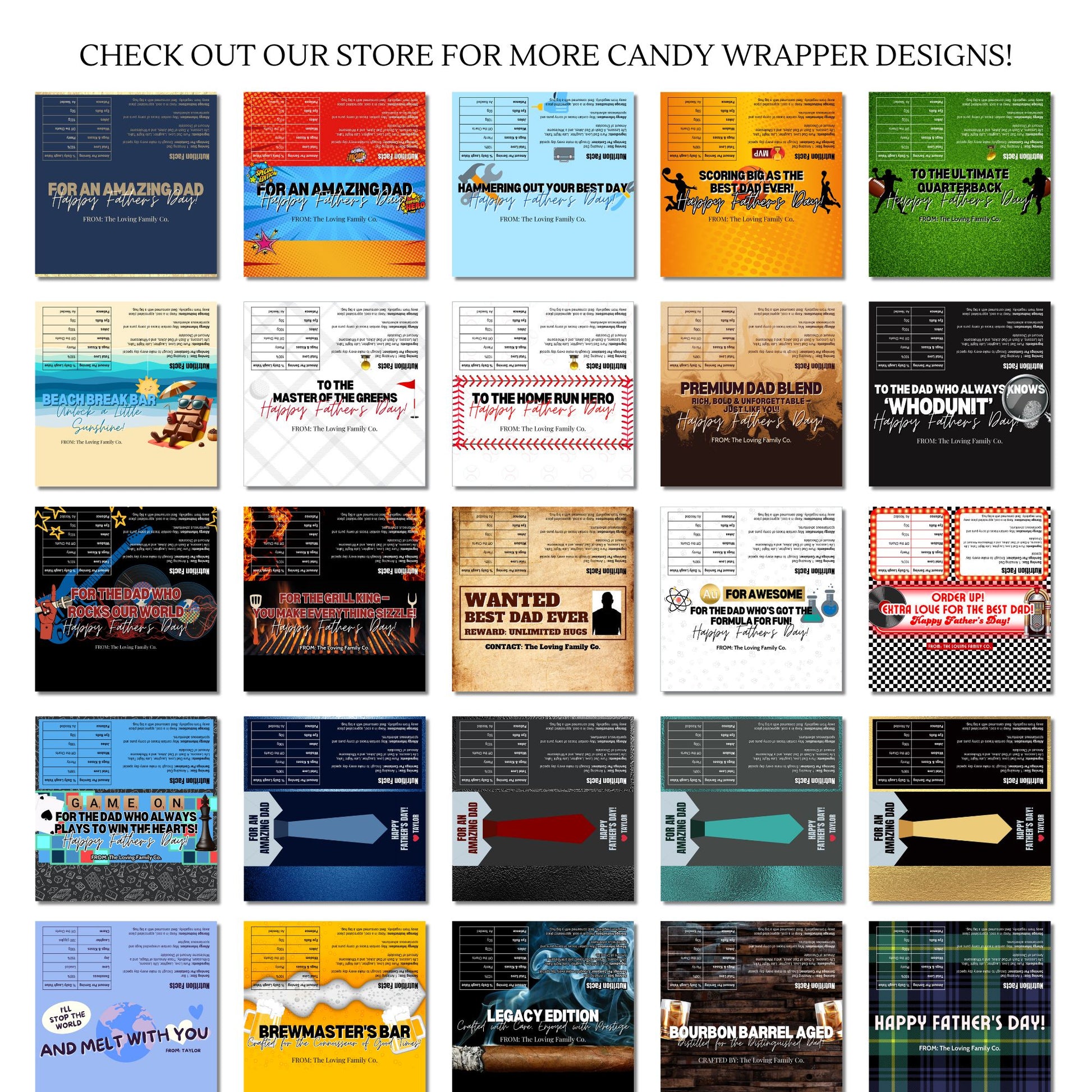 Printable Chocolate Bar Wrappers made by Given Crafted Wonders