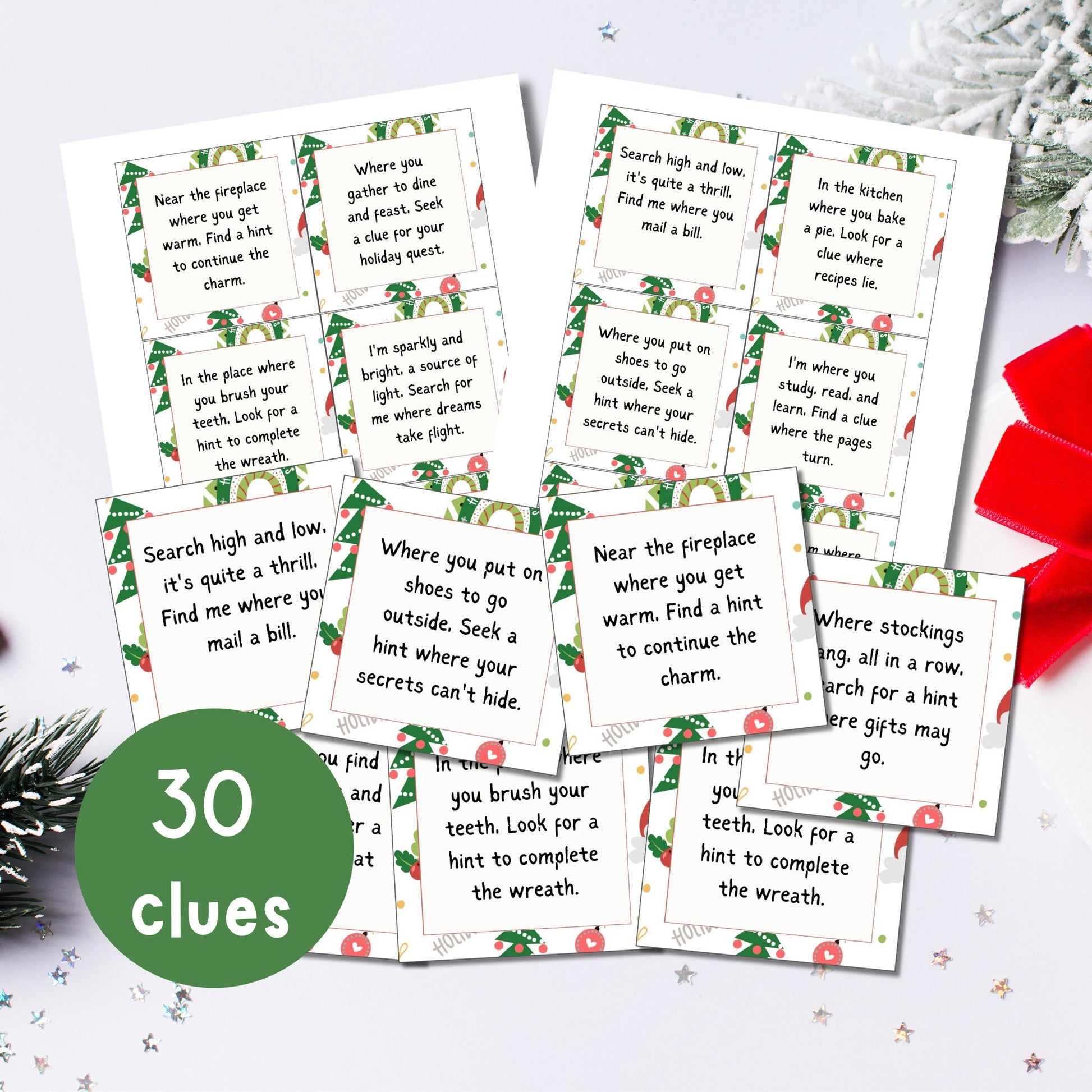 Ultimate Christmas Scavenger Hunt for Kids and Teens - 30 Fun and Festive Questions for Unforgettable Holiday Adventures - Home