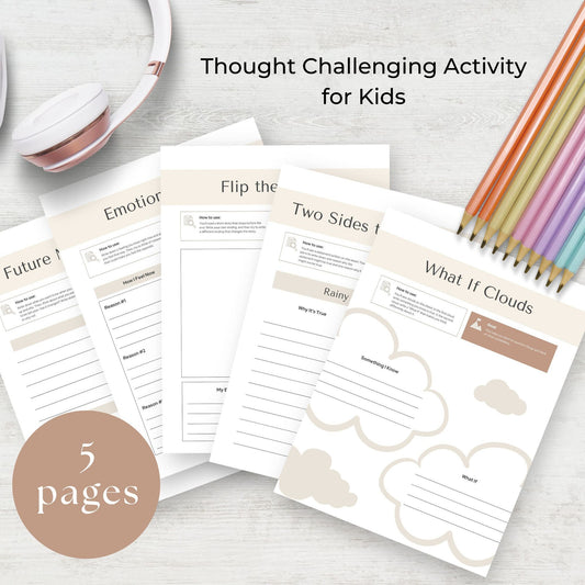 Engaging Thought-Challenging Ideas for Kids - Set of 5 Printable Cards to Inspire Critical Thinking and Creativity