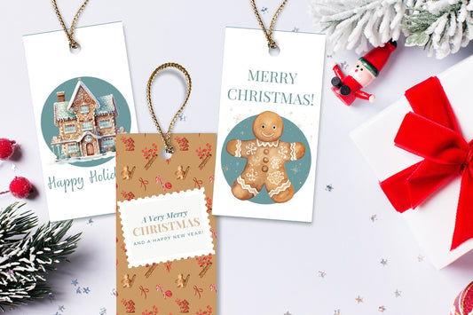 Gingerbread Tags | Christmas Tags | Gift Tags | Treat Tags | Instant Download | Hang Tags | Gingerbread - Printable Digital File