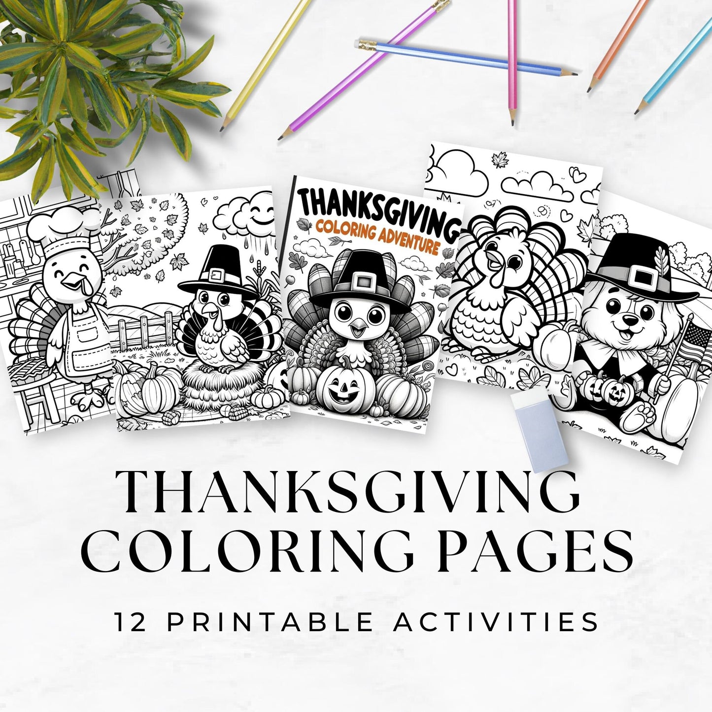 Thanksgiving Activity | Coloring Page | Thanksgiving Coloring Sheets | Thanksgiving Printables | Instant Download