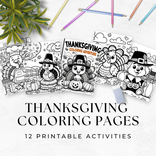 Thanksgiving Activity | Coloring Page | Thanksgiving Coloring Sheets | Thanksgiving Printables | Instant Download