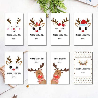 Reindeer Tags | Christmas Tags | Gift Tags | Treat Tags | Instant Download | Hang Tags | Reindeer - Printable Digital File