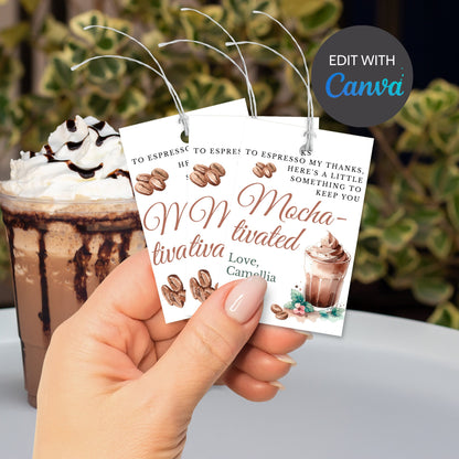 Coffee Gift Tag | Thank You | Coffee Gift Card | Mocha Gift Tag | Teacher Appreciation Gift | Teacher Coffee Gift | Mocha-tivated Tag