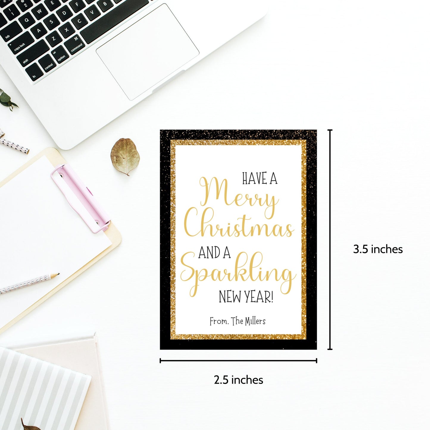 Sparkling New Year Tag, New Year Tag, Christmas Gift Tag Printable, New Years Eve Treat, Champagne Tag