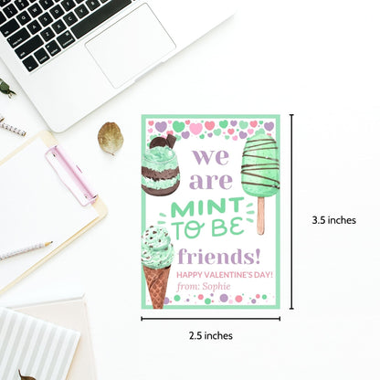 Valentines Mint Tags | Thank You Gift | Canva Template | Instant Download | Thank You Labels | Valentine Gift Tag