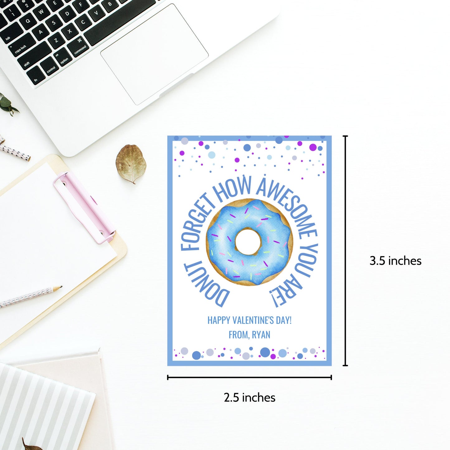 Donut Forget How Awesome You Are | Dunkin Donut Tag | Valentine Favor Tags | Friend Like You | Donut Stickers