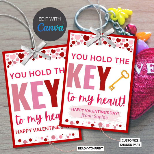 Printable Personalized Keychain | Valentine Accessories | Backpack Tag | Valentine Keychain | Couples Gift | Valentines Day | Bag Tag