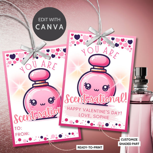 Scentsational Perfume Valentine Printable Tag | Perfume Gift | Mothers Day | Gift For Mom | Tween | Galentine | Appreciation | Bridal Shower