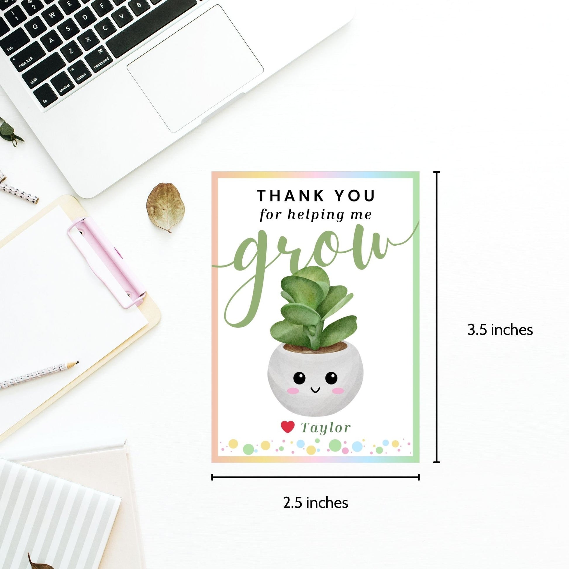 Succulent Plant Teacher Appreciation Tag | Teacher Gift Tag | Gift For Teachers | Teachers Plant Seeds | Teacher Printable | Succulent Tag