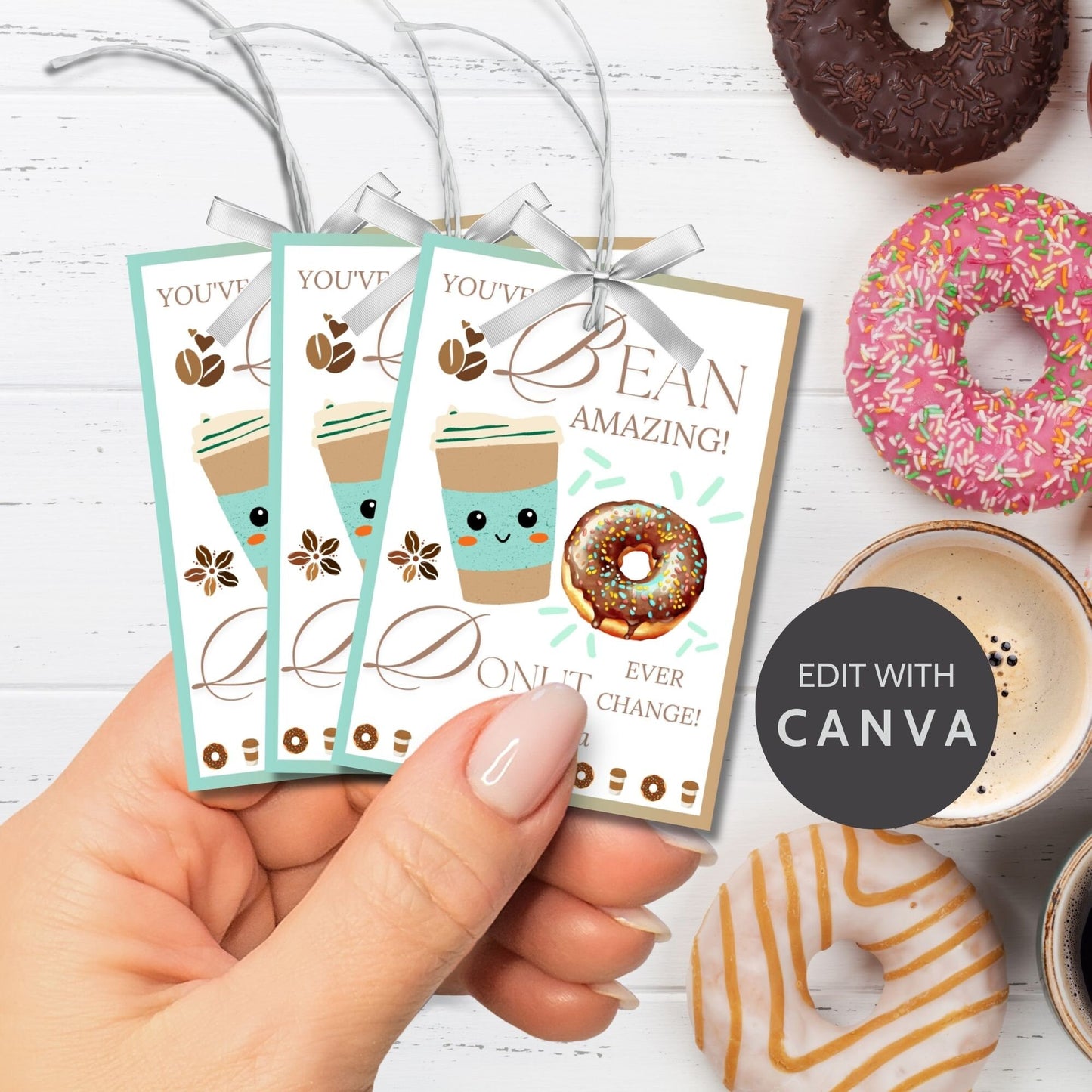 Employee Appreciation Coffee Donut Gift Tag | Youve Bean Amazing Donut Ever Change | Teacher Mom Thank You | Staff Office Team Recognition