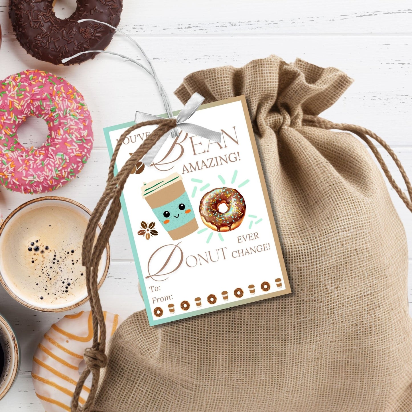 Employee Appreciation Coffee Donut Gift Tag | Youve Bean Amazing Donut Ever Change | Teacher Mom Thank You | Staff Office Team Recognition