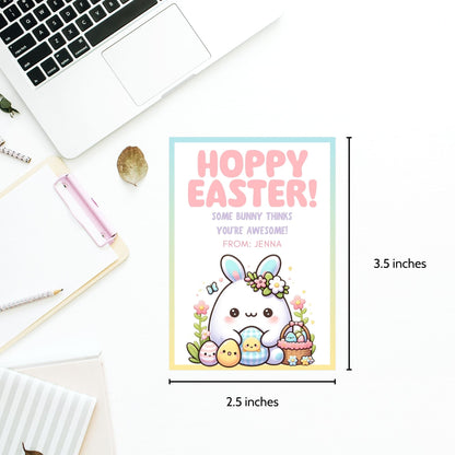 Chocolate Bunny Easter Gift Tags | Easter Bunny Tag | Happy Easter Favor Tags | Easter Basket | Easter Egg | Kids Class Friend Coworker