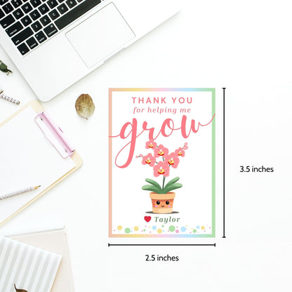 Plant Teacher Appreciation Tag | Teacher Gift Tag | Gift For Teachers | Teachers Plant Seeds | Teacher Printable | Orchid Tag