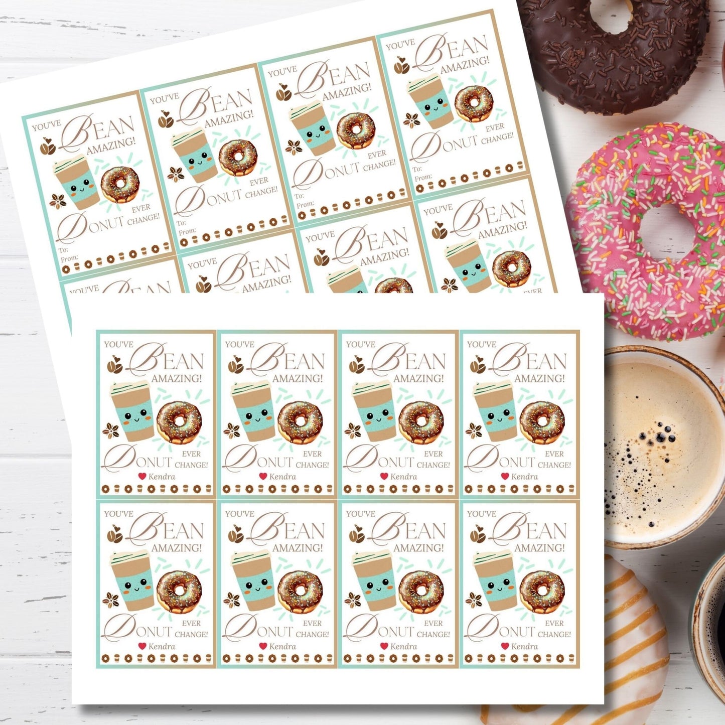 Employee Appreciation Coffee Donut Gift Tag | Youve Bean Amazing Donut Ever Change | Teacher Mom Thank You | Staff Office Team Recognition