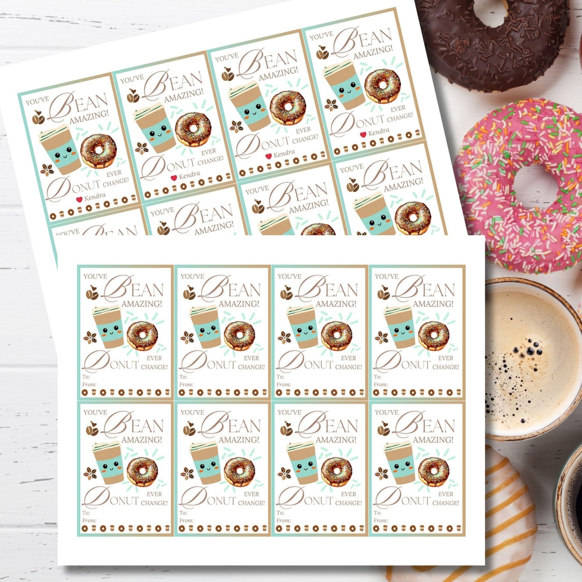 Employee Appreciation Coffee Donut Gift Tag | Youve Bean Amazing Donut Ever Change | Teacher Mom Thank You | Staff Office Team Recognition