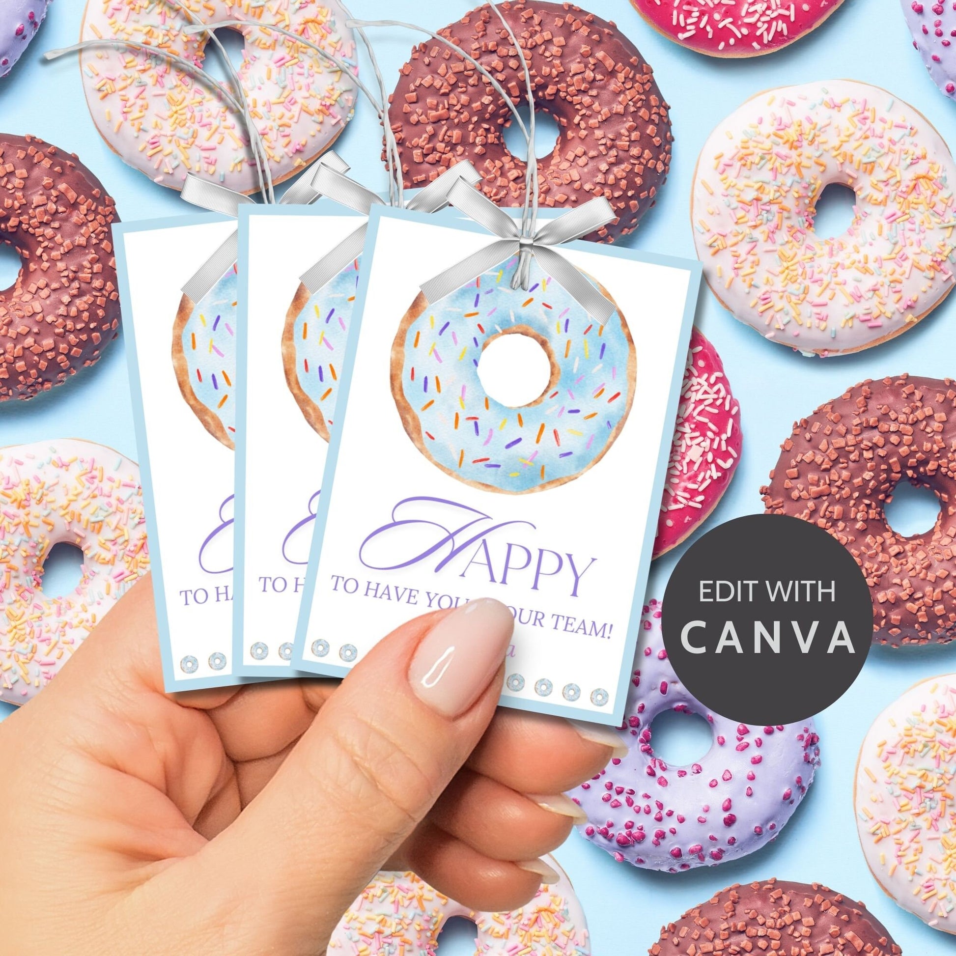 Employee Appreciation Donut Gift Tag | Happy to Have You In Our Team | Employee Client Customer Friend Office Team Staff Coworker Thank You