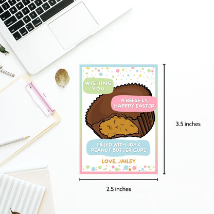 Peanut Butter Chocolate Cups Easter Printable Editable Gift Tag Chocolate Lover Teacher Friend Staff Employee Coworker Client Appreciation