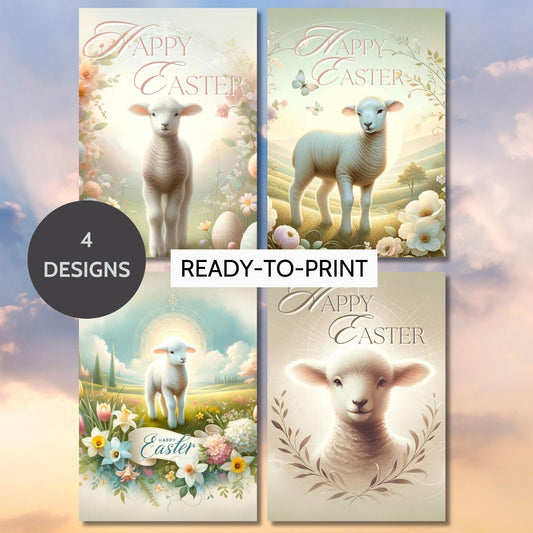 Lamb of God Card | Christian Easter Tag | Religious Easter Tag | Pastel Religious Card | Sunday School Teacher Gift | Printable Easter Card