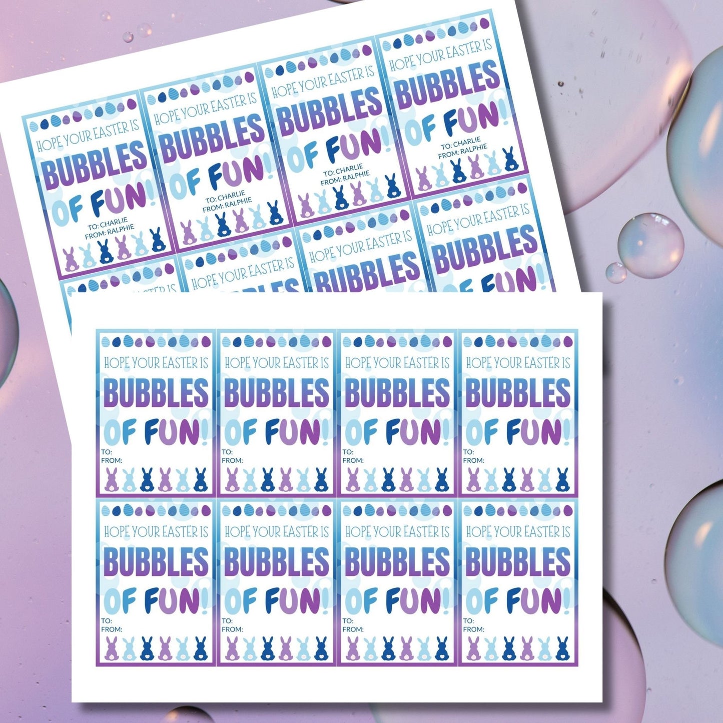 Classroom Favors | Bubble Tag Boy Girl | Easter Bubble Gift Tags | Editable Easter Gift Tags | Easter Classroom Gifts For Kids Student