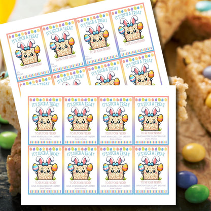 Easter Basket Stuffers | Basket Easter Sunday | Rice Krispy Treats | Egg Hunt | Chip Bag Template | Snack Bar | Kids Classroom Student Treat