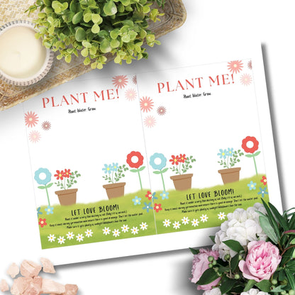 Plantable Wildflower Growing Paper Cards Seed Paper Wedding Stationery Wedding Party Favors Bridal Shower Funeral Memorial Plantable Packet