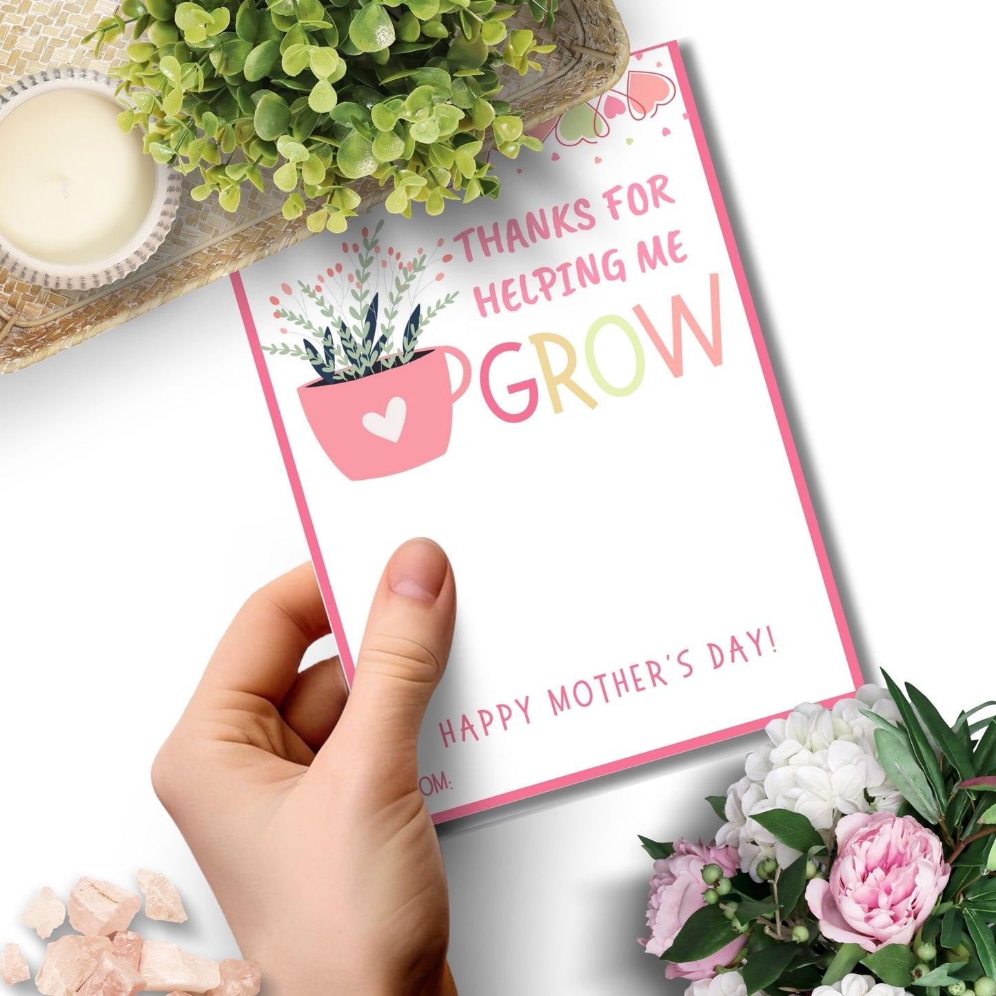 Mothers Day Gift Gift Card Holder Plant Lover Mom Green Thumb Mom Gift Card Gift for Mom Admin Day Teacher Sister Girlfriend Dog Mom