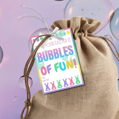 Classroom Favors | Bubble Tag Boy Girl | Easter Bubble Gift Tags | Editable Easter Gift Tags | Easter Classroom Gifts For Kids Student