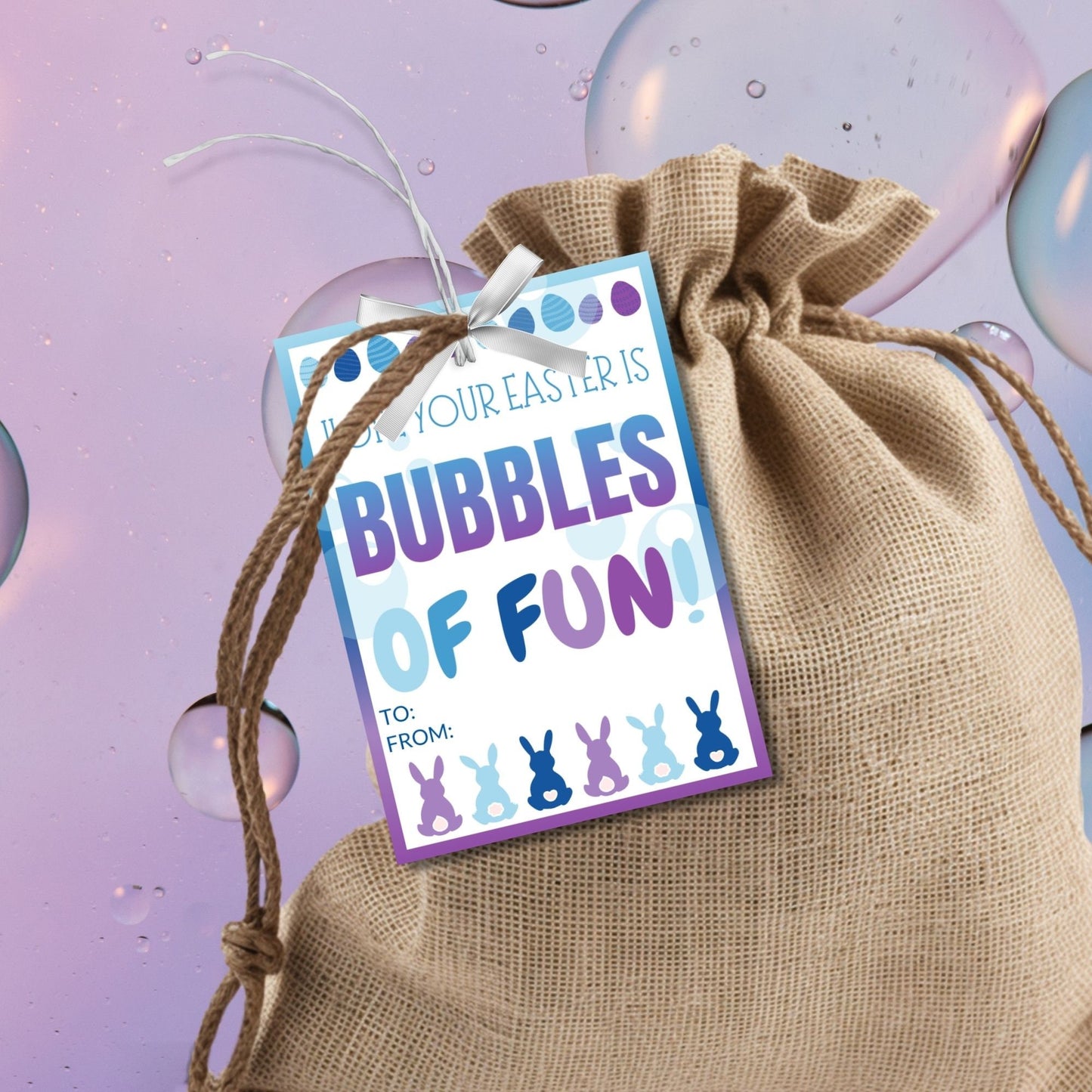 Classroom Favors | Bubble Tag Boy Girl | Easter Bubble Gift Tags | Editable Easter Gift Tags | Easter Classroom Gifts For Kids Student