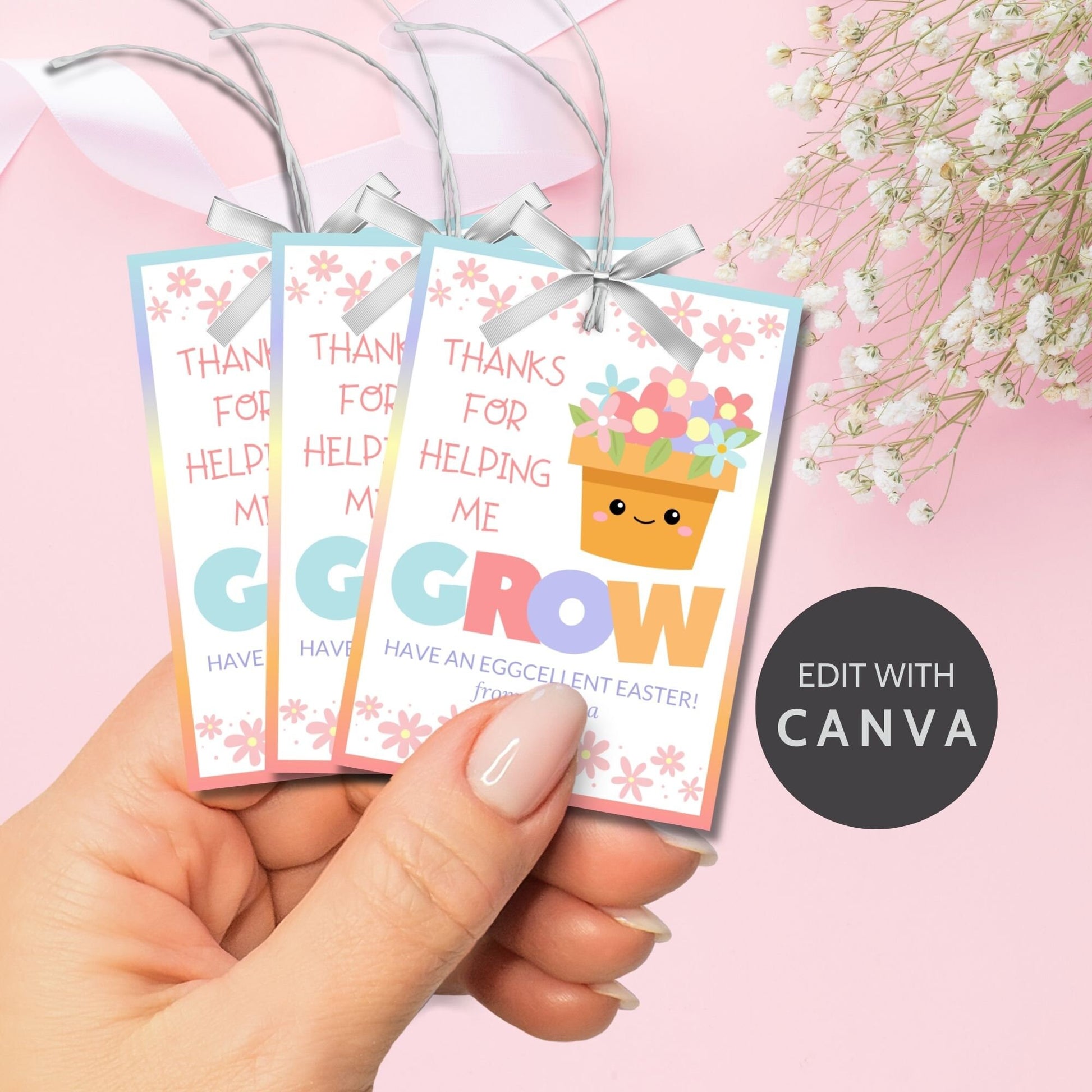 Plant Employee Appreciation Easter Tag | Employee Teacher Bus Driver Friend Coworker Staff Office Mom Grandma Mentor | Mothers Day Flower