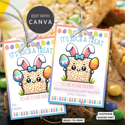 Easter Basket Stuffers | Basket Easter Sunday | Rice Krispy Treats | Egg Hunt | Chip Bag Template | Snack Bar | Kids Classroom Student Treat