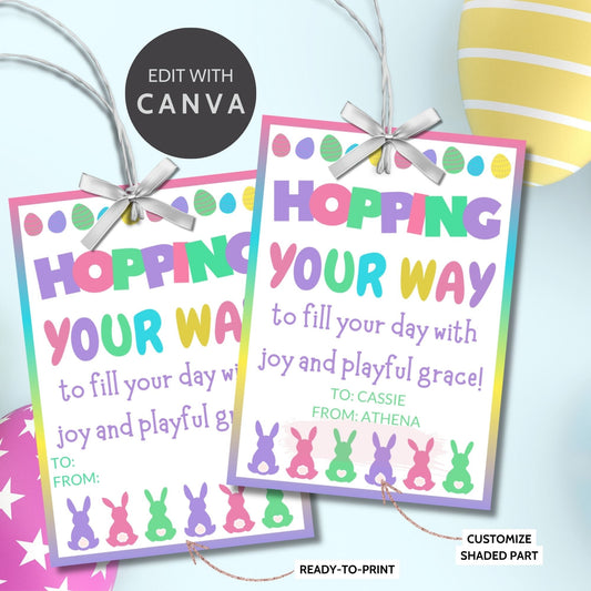 Printable Easter Gift Tags | Easter Toy Tag Boy Girl | Easter Name Tags | Classroom Favors | Easter Basket Tag | Classroom Easter