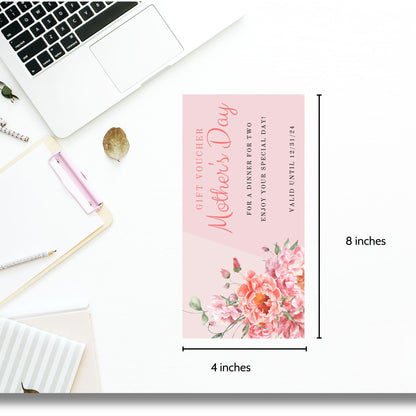 Gift Certificate Template Printable | Personalized Mothers Day Coupon | Editable Voucher | Instant Download | Client Customer Teacher Staff