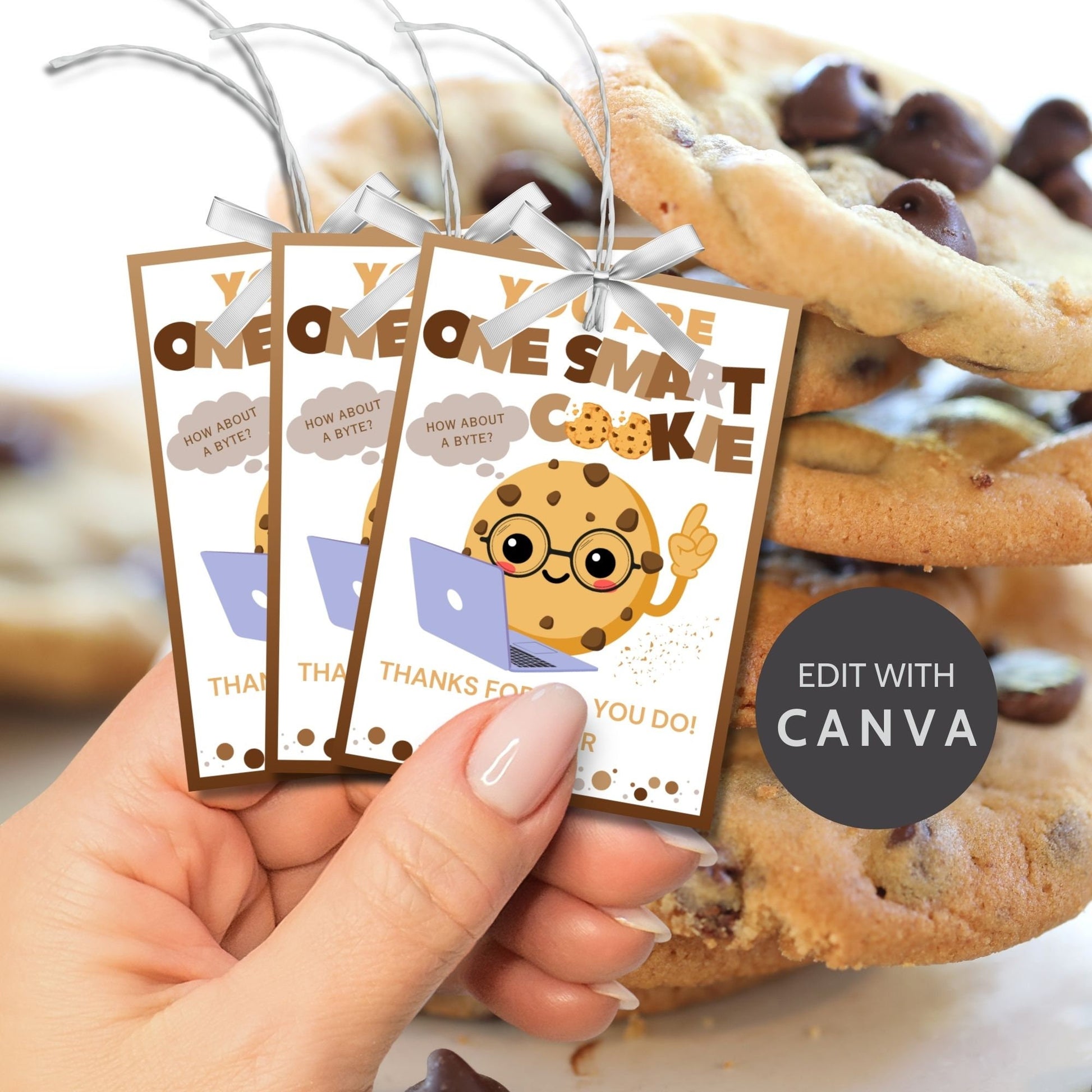 One Smart Cookie | Cookie Teacher Appreciation Gift Tag | Staff Educator Teacher Lender Realtor Broker Thank You | Teacher Appreciation Week