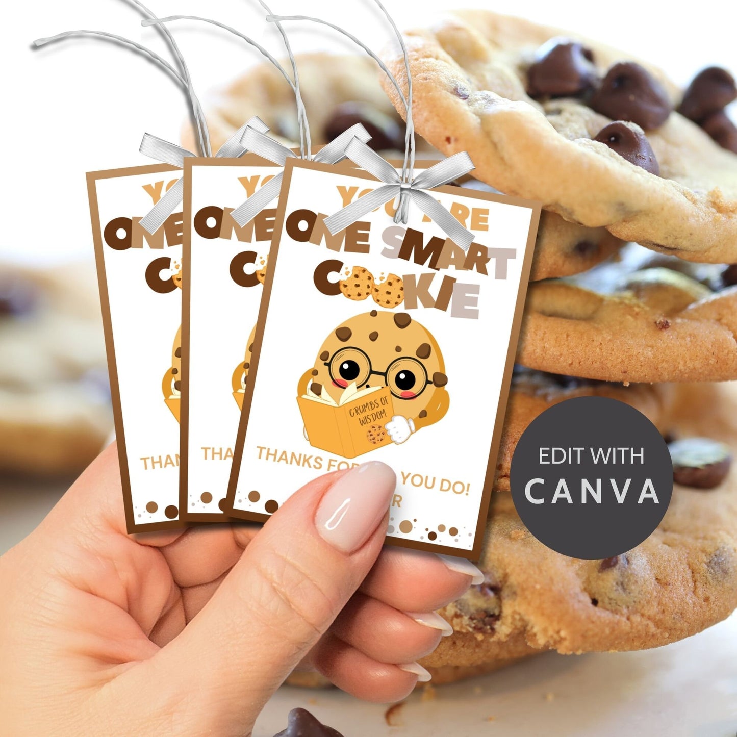 One Smart Cookie | Cookie Teacher Appreciation Gift Tag | Staff Educator Teacher Lender Realtor Broker Thank You | Teacher Appreciation Week