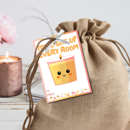 Cute candle for teachers with words You Light Up Every Room