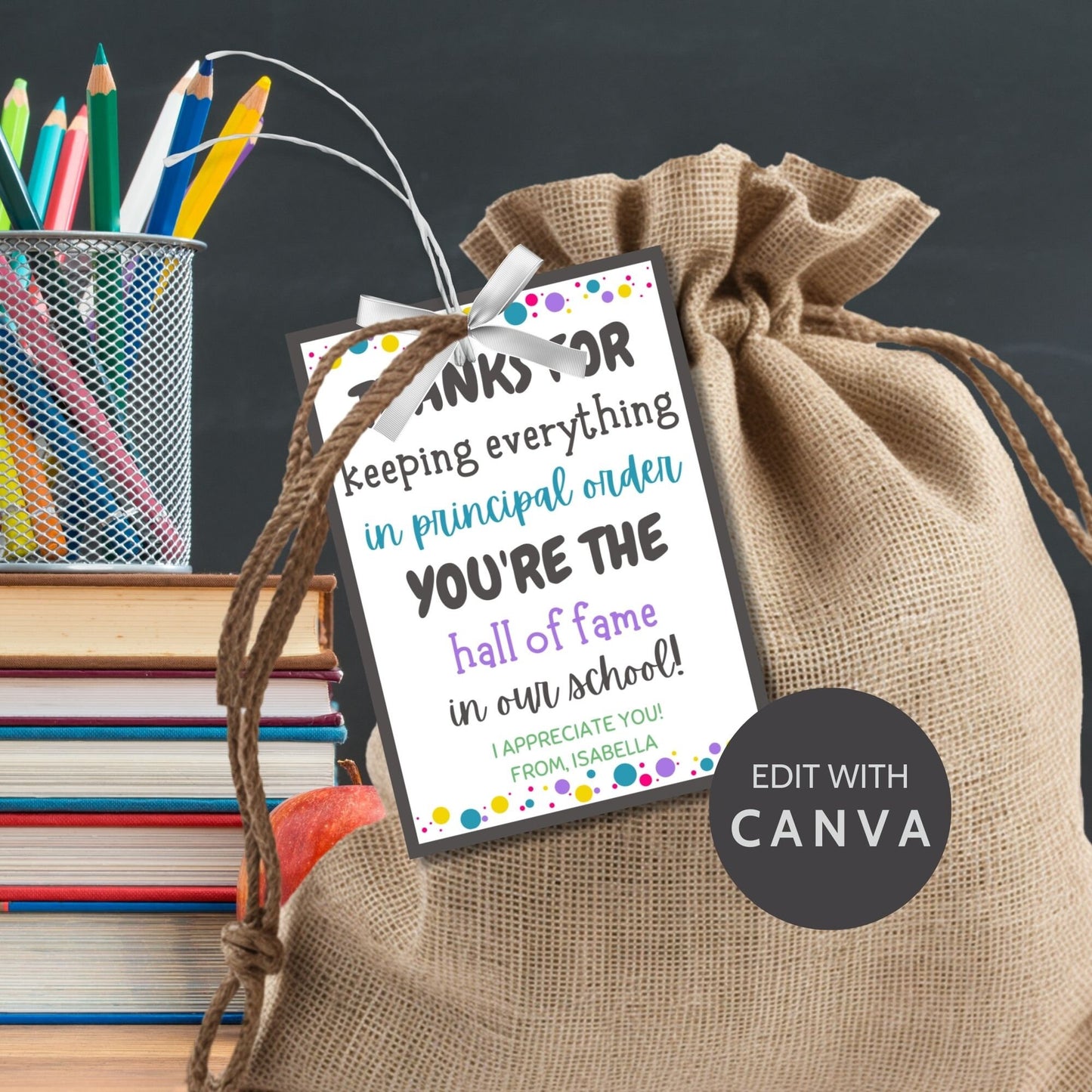 Assistant Principal Appreciation Gift Tag | Candy Chocolate Survival Kit Staff Educator Teacher Coach Thank You | Teacher Appreciation Week