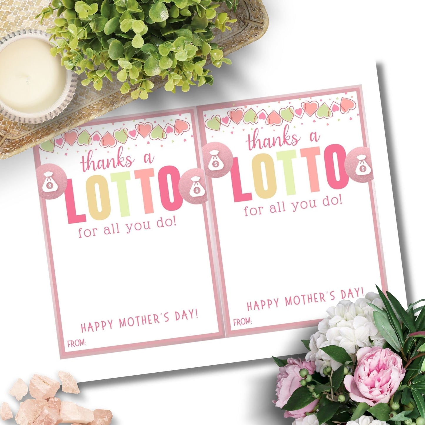 Mothers Day Gift | Lottery Ticket Gift Card Holder | Scratch Off Ticket | Thanks A Lotto | Instant Download | Scratch Ticket Holder