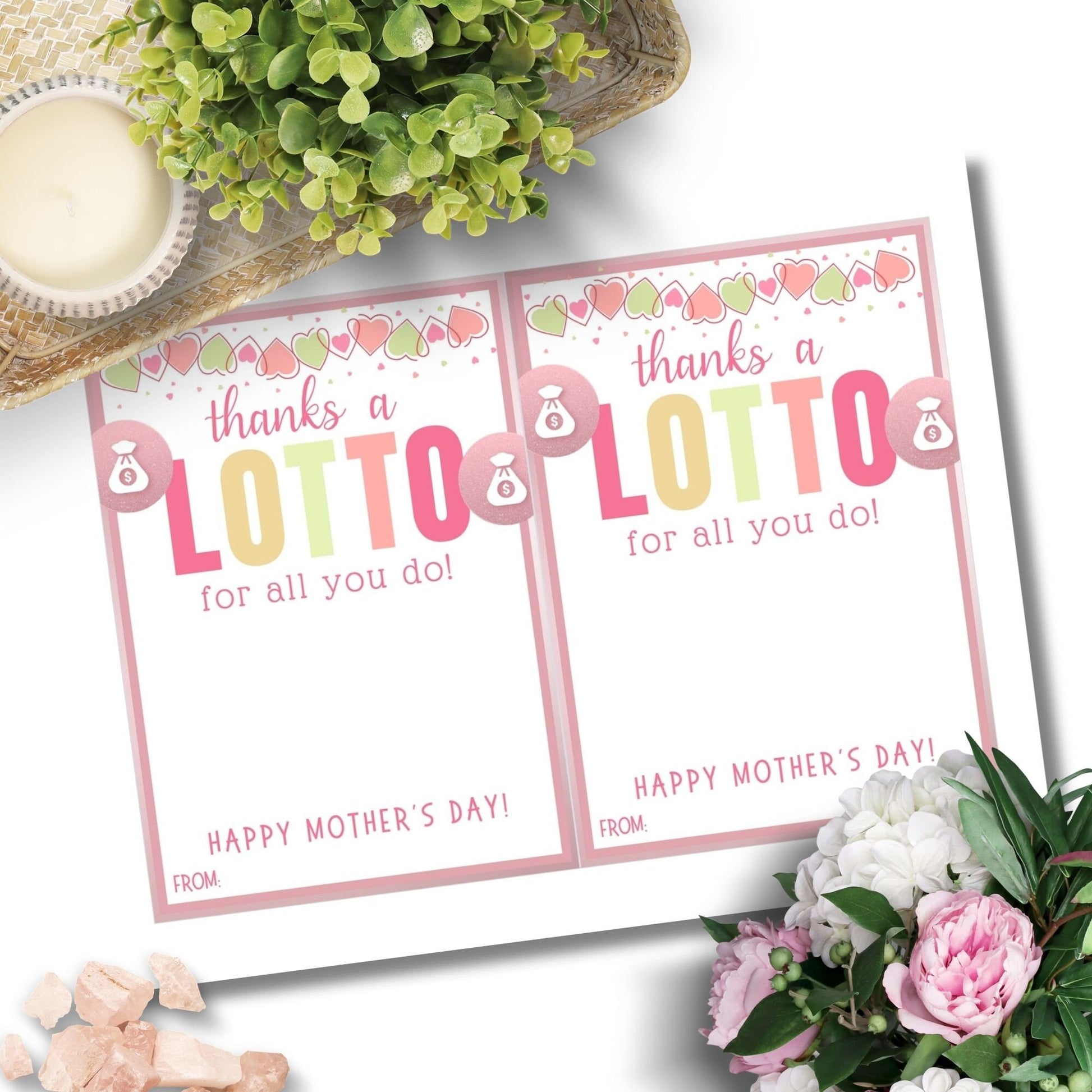 Mothers Day Gift | Lottery Ticket Gift Card Holder | Scratch Off Ticket | Thanks A Lotto | Instant Download | Scratch Ticket Holder