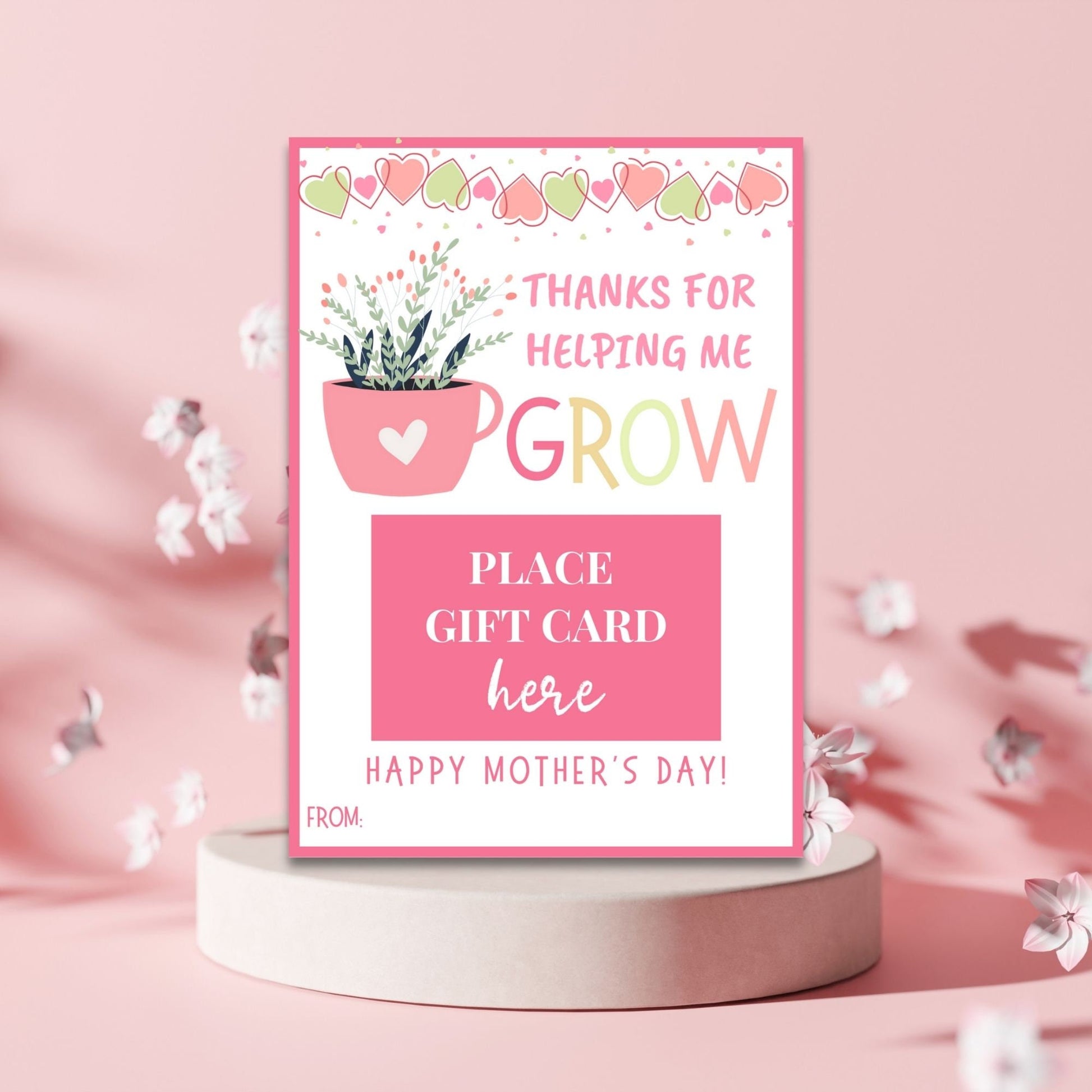 Mothers Day Gift Gift Card Holder Plant Lover Mom Green Thumb Mom Gift Card Gift for Mom Admin Day Teacher Sister Girlfriend Dog Mom