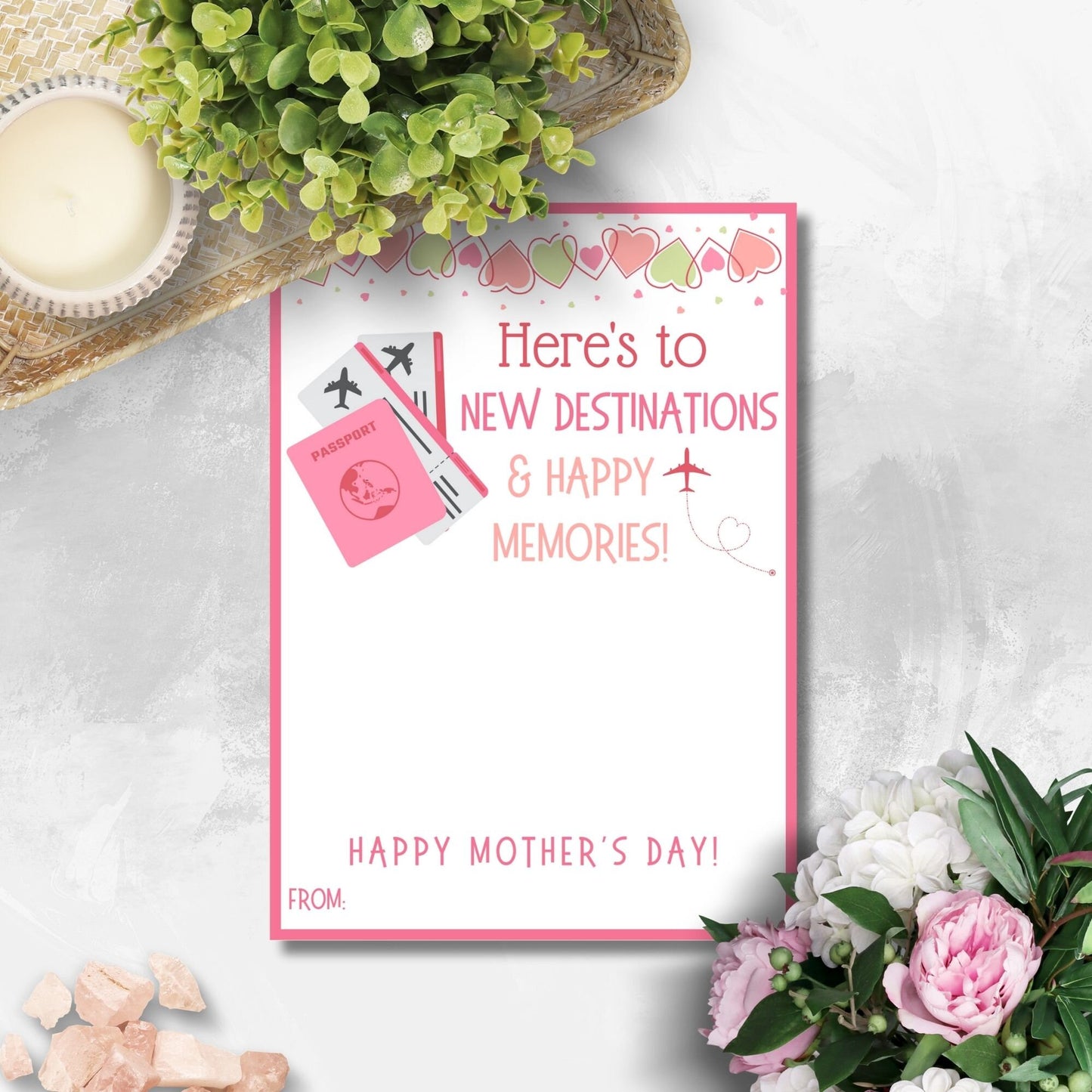 Mothers Day Gift Gift Card Holder Travel Junkie Mom Plane Ticket Wanderlust Gift Card Gift for Mom Admin Day Teacher Sis Girlfriend Dog Mom