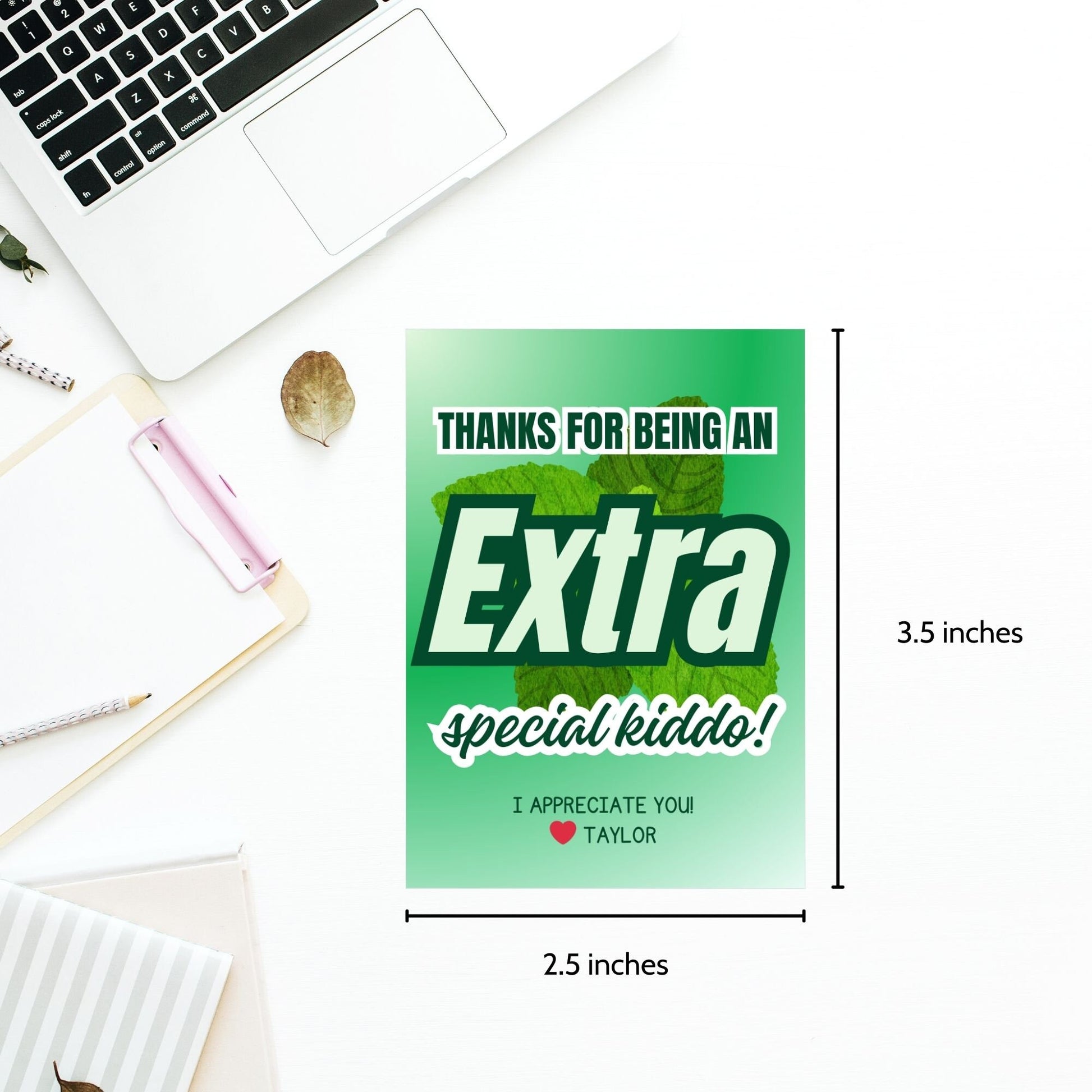 Thanks for Being an Extra Special Kiddo Gift Tag | Printable Teacher Students Kids Appreciation Extra Gum Gift Tag | Summer Gift Idea