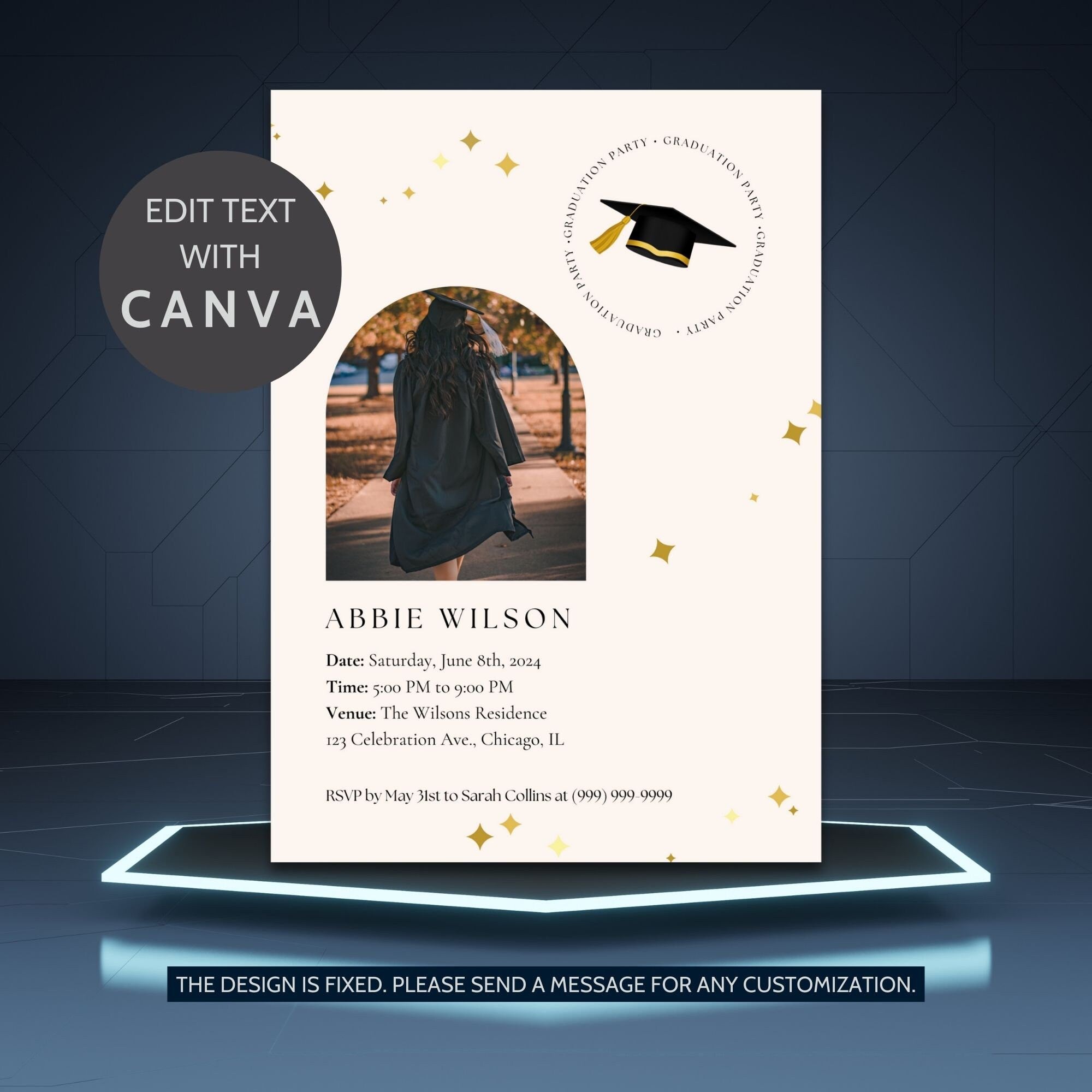 Printable Graduation Invitation Template | With Photo | Graduation ...