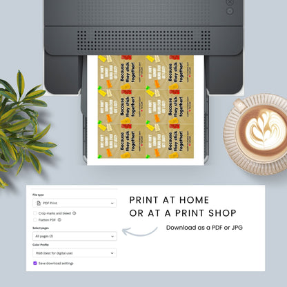 Why Dont Gummy Bears Ever Get Lost? Fathers Day gift tags, featuring colorful gummy bears on a wood-like background, with editable name fields. Includes a printable PDF and a link to an editable Canva template.